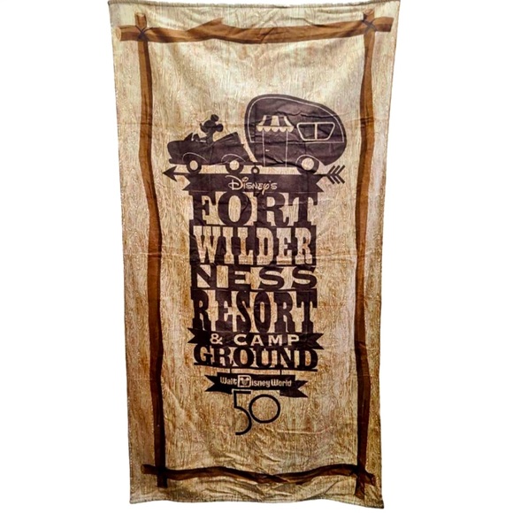 NWT. Disney Beach Towel. Fort Wilderness Resort And Campground towel. - Picture 1 of 7